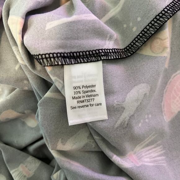 Celebrate Together Print Brushed 3/4 Sleeve Mock Neck Swing Dress-Size Large - Picture 6 of 6